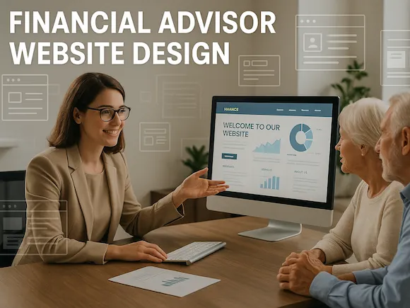 Showing financial advisor website design